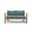 Ando Loveseat In Cast Lagoon and Teak