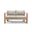 Ando Loveseat In Cast Silver and Teak