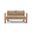 Ando Loveseat In Heather Beige and Teak