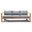 Ando Sofa In Canvas Charcoal and Teak