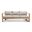 Ando Sofa In Cast Silver and Teak