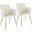 Andrew Contemporary Dining/Accent Chair In Gold Metal And Cream Velvet - Set Of 2