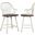 Andrews 24 Inch Counter Height Windsor Antique White Arm Stool Set of 2