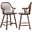 Andrews 24 Inch Counter Height Windsor Chestnut Brown Arm Stool Set of 2