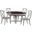 Andrews Antique White ad Chestnut Brown 5 Piece Butterfly Leaf Dining Set