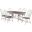 Andrews Antique White and Chestnut Brown 7 Piece Double Pedestal Extendable Dining Set