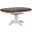 Andrews Antique White with Chestnut Brown Top Butterfly Leaf Round Dining Table