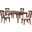 Andrews Chestnut Brown 5 Piece Butterfly Leaf Dining Set