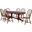 Andrews Chestnut Brown 7 Piece Double Pedestal Extendable Dining Set