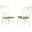 Andrews Napoleon Dining Chair Set of 2 In Antique White and Chestnut