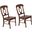 Andrews Napoleon Dining Chair Set of 2 In Chestnut Brown