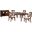 Andrews Server 6 Piece Butterfly Leaf Dining Set In Chestnut Brown