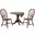 Andrews Spindleback Chairs 3 Piece 42 Inch Round Drop Leaf Dining Set In Chestnut Brown