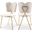 Angel Velvet Dining Chair Set of 2 In Cream