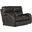Angelo Italian Leather Match Power Reclining Loveseat with Power Adjustable Headrest In Gunmetal
