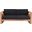 Anguilla Water Resistant Fabric Outdoor Loveseat In Black