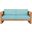 Anguilla Water Resistant Fabric Outdoor Loveseat In Blue