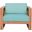 Anguilla Water Resistant Fabric Outdoor Chair In Blue