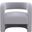 Anissa Barrel Back Accent Chair In Light Grey