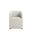 Anna Round Faux Leather Dining Armchair In Light Stone Grey