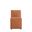 Anna Square Faux Leather Dining Chair In Saddle