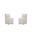 Anna Square Faux Leather Dining Chair Set of 2 In Light Stone Grey