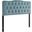Annabel Light Blue Queen Diamond Tufted Performance Velvet Headboard