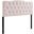 Annabel Pink Queen Diamond Tufted Performance Velvet Headboard