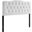 Annabel White King Diamond Tufted Performance Velvet Headboard