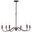 Annabelle 30 Inch 6 Light Chandelier In Matte Black and Brushed Walnut