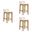 Annikah Counter Height Bar Stool Set of 3 In Amber Glow and White