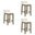 Annikah Counter Height Bar Stool Set of 3 In Putty Brown and White