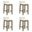 Annikah Counter Height Bar Stool Set of 4 In Putty Brown and White