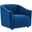 Announce Performance Velvet Channel Tufted Arm Chair In Navy