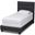 Ansa Modern And Contemporary Dark Grey Fabric Upholstered Twin Size Bed