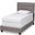 Ansa Modern And Contemporary Grey Fabric Upholstered Twin Size Bed