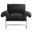Ansel Boucle Fabric Accent Chair In Charcoal