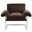 Ansel Performance Velvet Accent Chair In Chocolate Brown