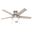 Anslee 46 Inch Low Profile Ceiling Fan with LED Light Kit and Pull Chain In Brushed Nickel and Light Gray Oak