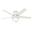 Anslee 46 Inch Low Profile Ceiling Fan with LED Light Kit and Pull Chain In Fresh White