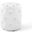 Anthem White Tufted Button Round Faux Leather Ottoman