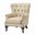 Anthony Genuine Leather Armchair In Beige