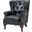 Anthony Genuine Leather Armchair In Black