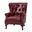 Anthony Genuine Leather Armchair In Burgundy