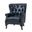 Anthony Genuine Leather Armchair In Navy
