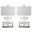 Antiquated Silver and Off-White Greek Key 25 Inch Table Lamp Set of 2