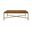 Antique Brass Frame Coffee Table In Brown