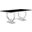 Antoine Rectangular Dining Table Chrome and Black