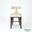 Anvil Back Counter Stool In Ivory Leather