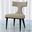 Anvil Back Dining Chair In Ivory Leather